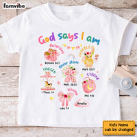 Personalized Gift For Granddaughter Gods Says I Am Kid T Shirt - Kid Hoodie - Kid Sweatshirt 31063 thumb 1