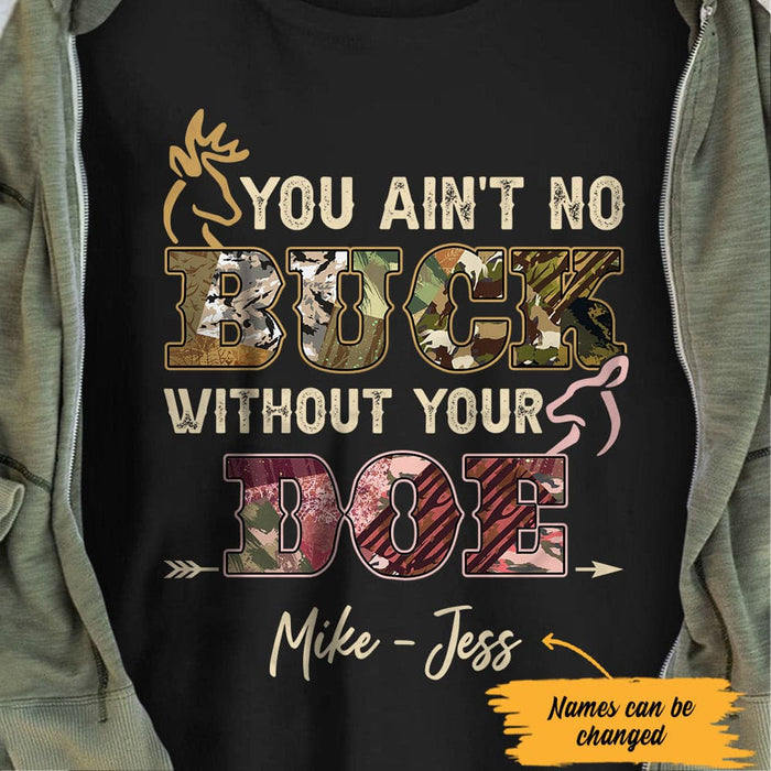 Personalized Hunting Husband & Wife T Shirt JN211 95O53 1