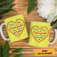 Personalized Baseball Softball Love You Mug NB34 87O47 thumb 1
