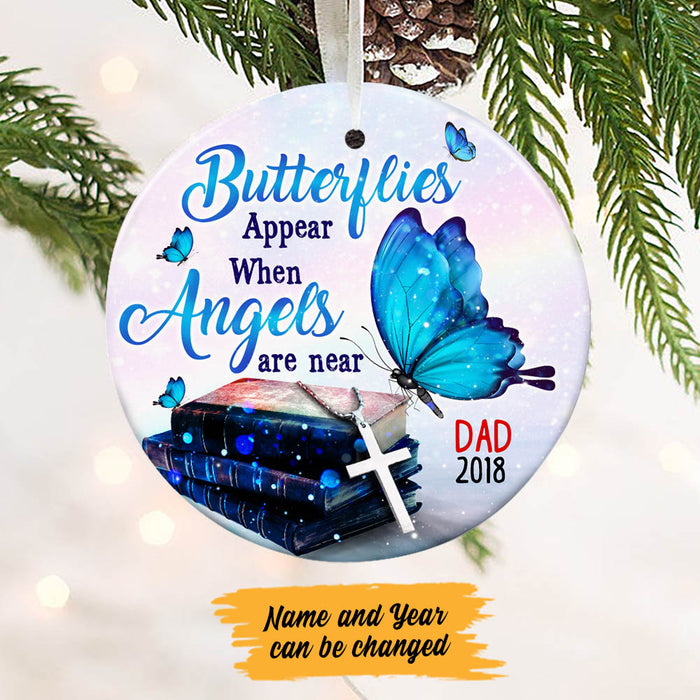 Personalized Memorial Mom Dad Butterfly Heaven  Ornament OB272 99O60 1