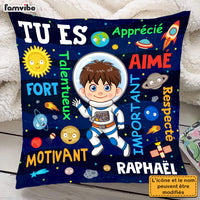 Personalized French Gift For Grandson Astronaut Outer Space Tu Es Pillow 30736 thumb 1