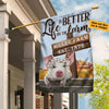 Personalized Life Is Better On The Farm Animal Flag JL221 73O36 1