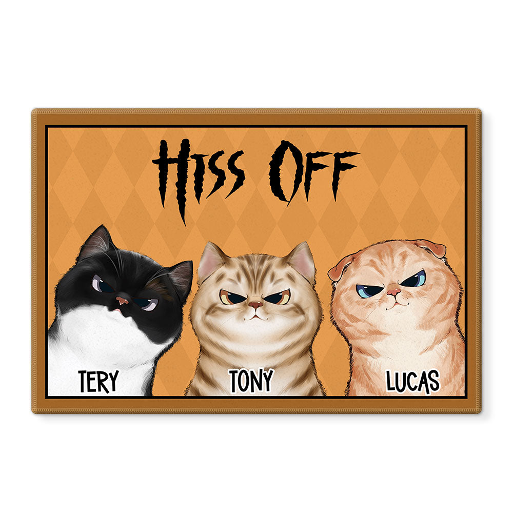 Personalized Hiss Off Cat Doormat 24835 Primary Mockup