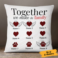 Personalized Family Together Couple Dog Cat Pillow MR113 81O53 thumb 1