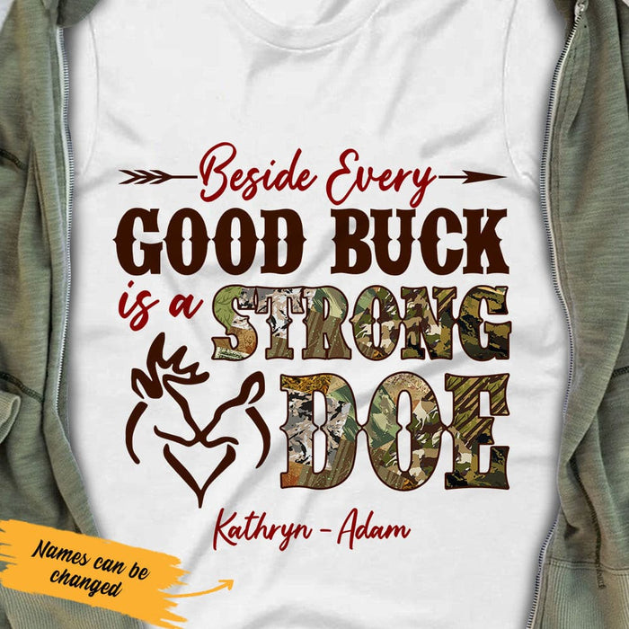 Personalized Hunting Husband & Wife White T Shirt JN154 95O53 1