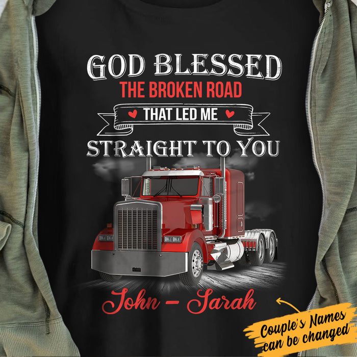 Personalized Truck Couple God Blessed T Shirt  DB294 81O34 1