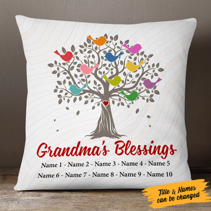 Personalized Grandma Blessing Tree Pillow MR112 73O53 (Insert Included) 1