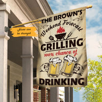 Personalized Backyard Grilling & Beer Gardening Flag AG111 95O47 thumb 1