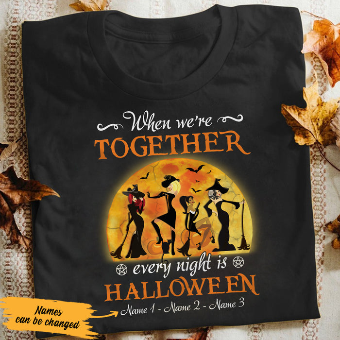Personalized Witch Friends Every Night Is Halloween T Shirt SB74 87O47 1