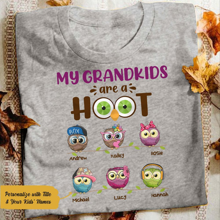 Personalized Grandma Owl White T Shirt JN174 85O58 1