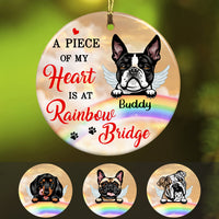 Personalized Rainbow Memorial Dog Ornament OB271 65O36 thumb 1