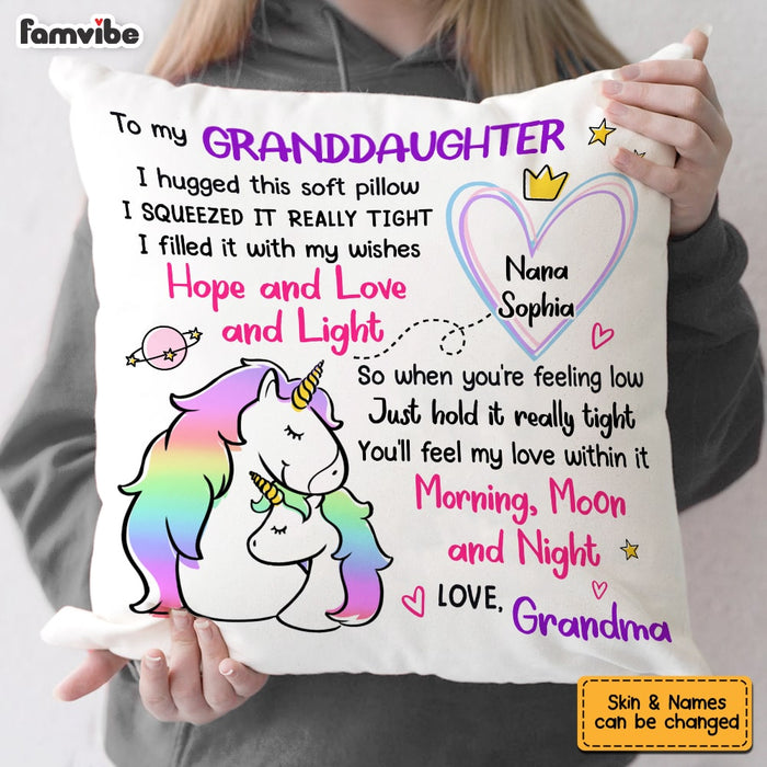 Personalized Granddaughter Drawing Hug This Pillow AP51 28O53 1
