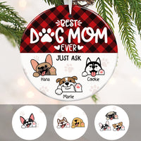 Personalized Best Dog Mom Ever Christmas  Ornament OB192 85O58 thumb 1