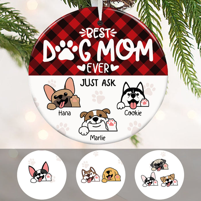 Personalized Best Dog Mom Ever Christmas  Ornament OB192 85O58 1