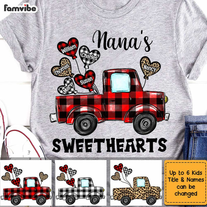 Personalized Grandma's Sweethearts Buffalo Plaid Truck Shirt - Hoodie - Sweatshirt OB254 30O34 1