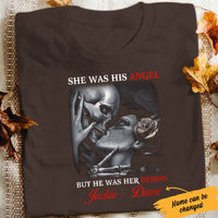 Personalized Skull Husband & Wife T Shirt JN212 95O34 thumb 1