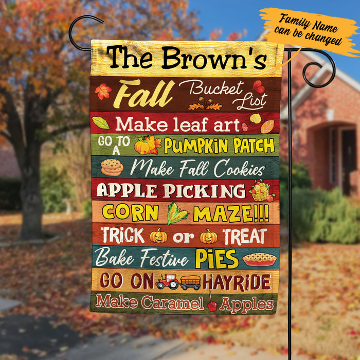Personalized Fall Bucket List Flag AG223 95O57 1