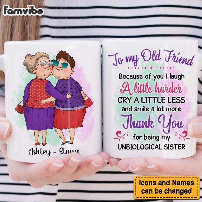 Personalized Gift For Friends My Unbiological Sister Mug 30994 1
