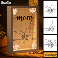 Personalized Gift For Mom Grandma Holding Mom's Hand Picture Frame Light Box 31532 thumb 1
