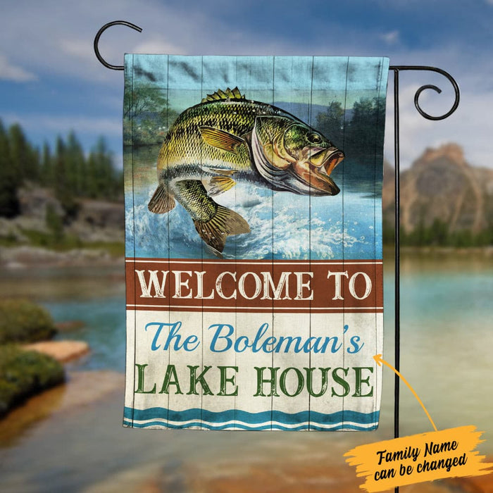 Personalized Lake House Garden Flag JN273 95O34 1