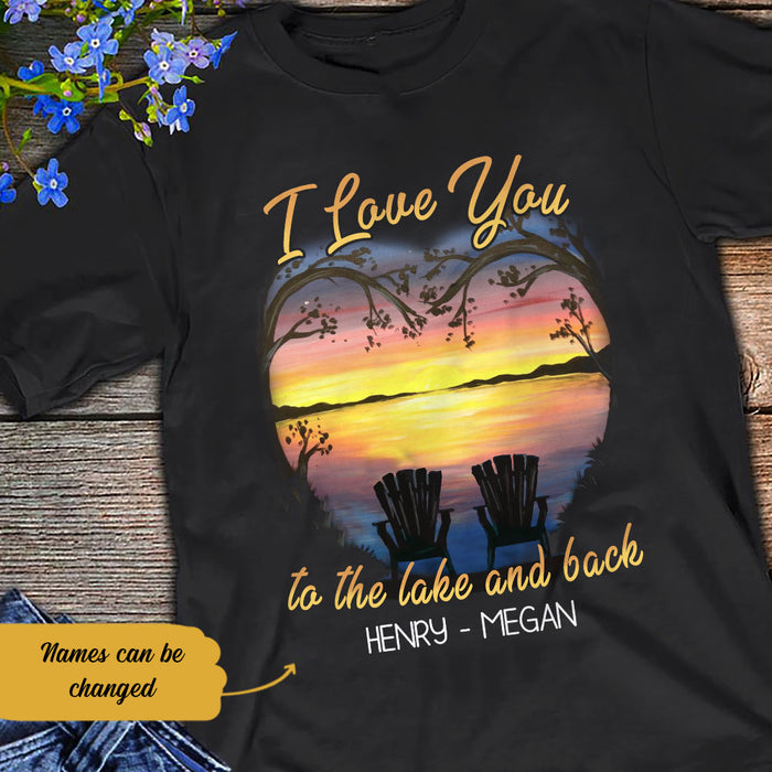 Personalized Lake Husband Wife T Shirt JL22 85O58 1