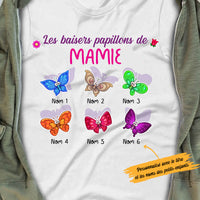 Personalized Grandma Butterfly Grand-mère French T Shirt AP95 30O53 thumb 1