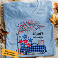 Personalized Patriotic Blessings Mama Grandma T Shirt MY39 65O36 thumb 1