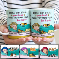 Personalized Dog Steal Your Bed Mug JR262 29O47 thumb 1