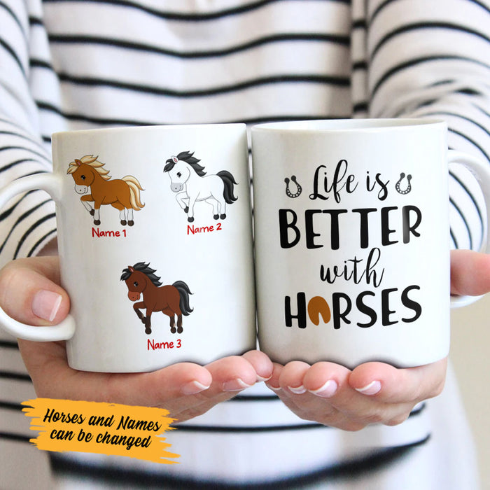 Personalized Horse Life Better Mug DB81 81O53 1