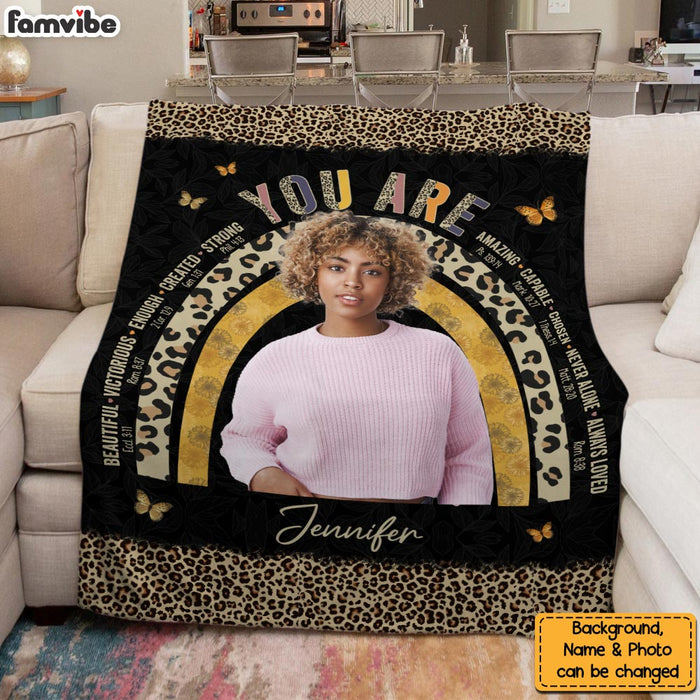 Personalized Gift For Daughter Leopard You Are Beautiful Upload Photo Blanket 31463 1