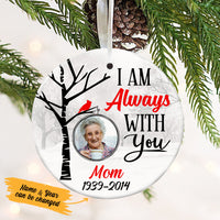Personalized Cardinal On Birch Tree Memorial Ornament OB161 30O53 thumb 1