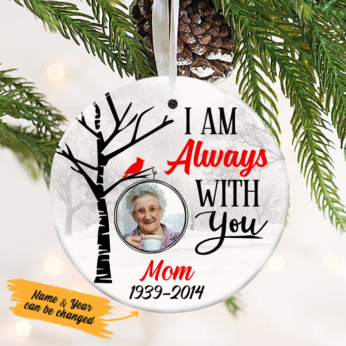Personalized Cardinal On Birch Tree Memorial Ornament OB161 30O53 1