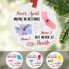 Personalized Never Apart Long Distance Watercolor  Ornament SB2412 30O34 1