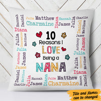 Personalized Grandma Nana Mom Reason Pillow FB253 81O47 (Insert Included) thumb 1
