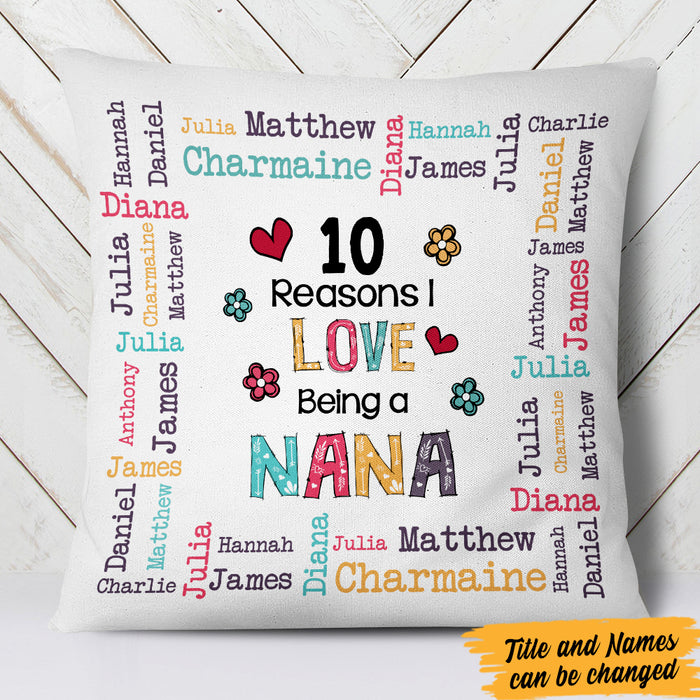 Personalized Grandma Nana Mom Reason Pillow FB253 81O47 (Insert Included) 1