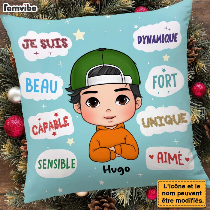 Personalized Gift For Grandson French Je Suis Pillow 30165 1