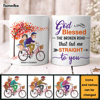 Personalized Couple Gift God Blessed The Broken Road That Led Me Straight To You Mug 31339 thumb 1