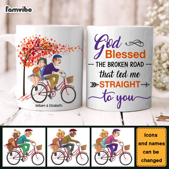 Personalized Couple Gift God Blessed The Broken Road That Led Me Straight To You Mug 31339 1