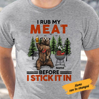 Personalized I Rub My Meat BBQ Camping T Shirt JL81 25O58 thumb 1