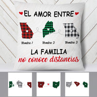 Personalized The Love Between Family Knows No Distance Spanish Pillow AP134 73O53 (Insert Included) thumb 1