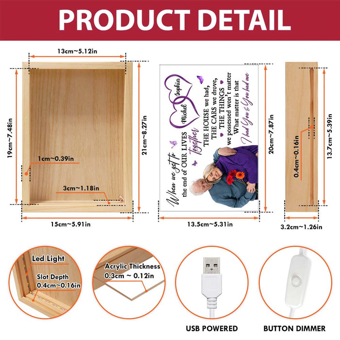 Personalized Couple Gift  We Get To Picture Frame Light Box 31362 1