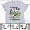 Personalized Camping Couple With Dog T Shirt MR152 95O57 1