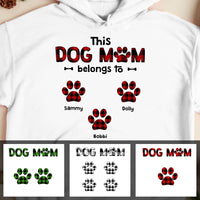 Personalized This Dog Mom Belongs To Buffalo Plaid Hoodie OB131 30O58 thumb 1