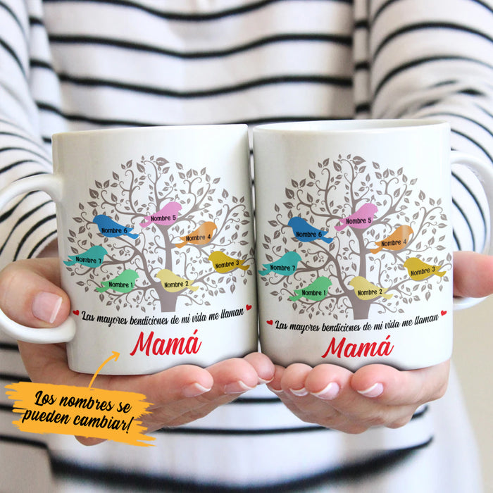 Personalized Spanish Mamá Abuela Family Tree Mom Grandma Mug AP132 65O36 1