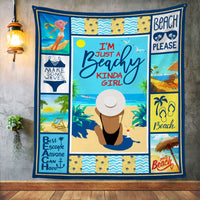 Just A Beachy Kinda Girl Fleece Blanket JL23 30O53 thumb 1