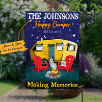 Personalized Happy Camper Camping Garden Flag JN252 81O53 thumb 1