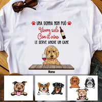Personalized Cane E Vino Italian Dog And Wine T Shirt AP156 67O60 thumb 1