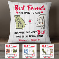 Personalized Best Friends Long Distance  Pillow SB2433 30O47 (Insert Included) thumb 1