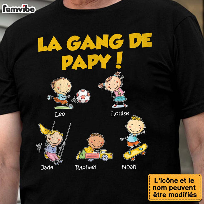 Personalized Gift For Grandpa French Papa Grand-père Shirt - Hoodie - Sweatshirt 31066 1