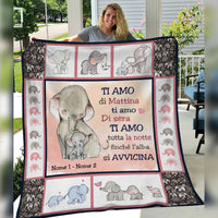 Personalized Elephant Grandma Italian Elefante Nonna Blanket AP146 26O34 thumb 1